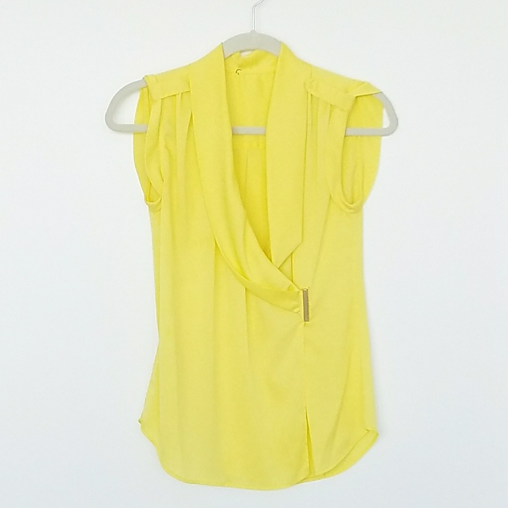 Bright yellow blouse